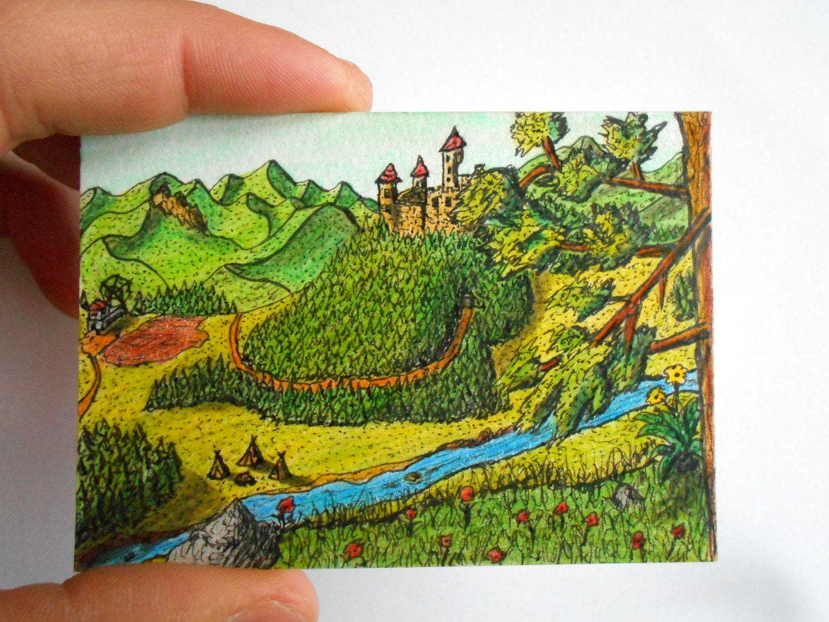Color Pencil easy scenery drawing।। Easy landscape painting - YouTube